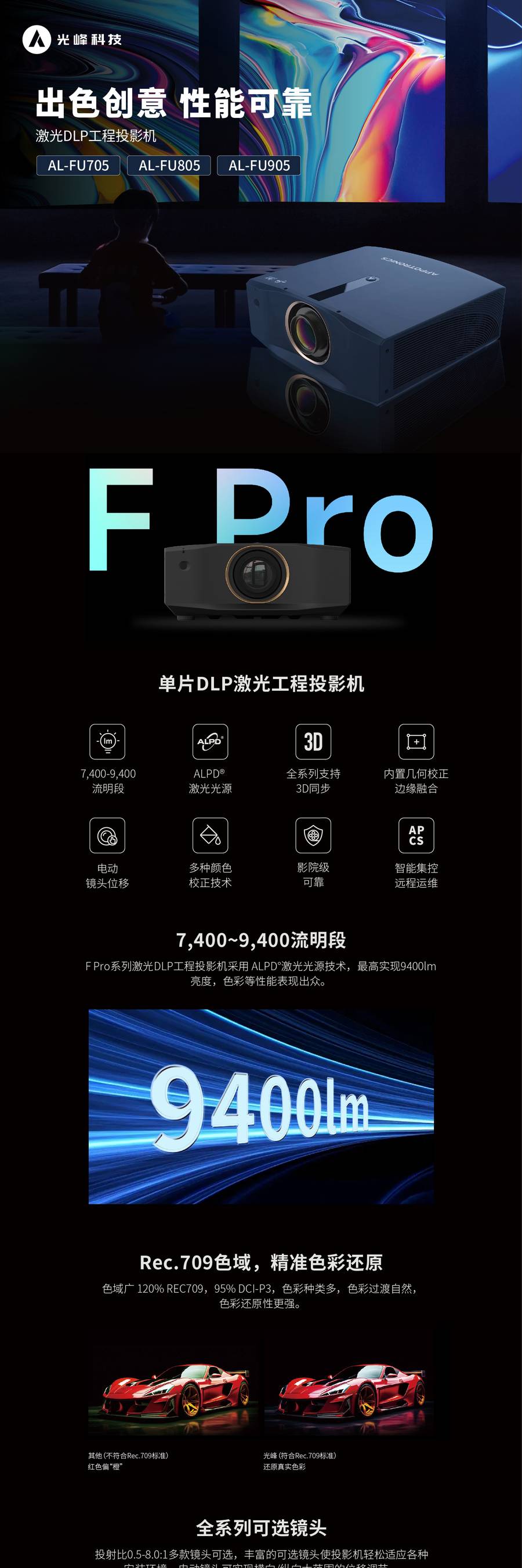 光峰AL-FU805 规格参数1