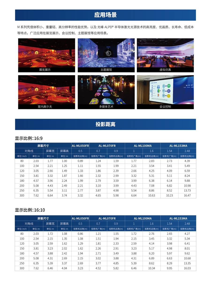 光峰AL- MU625 规格参数3