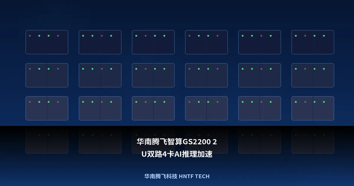 华南腾飞智算GS2200 2U双路4卡AI推理加速服务器