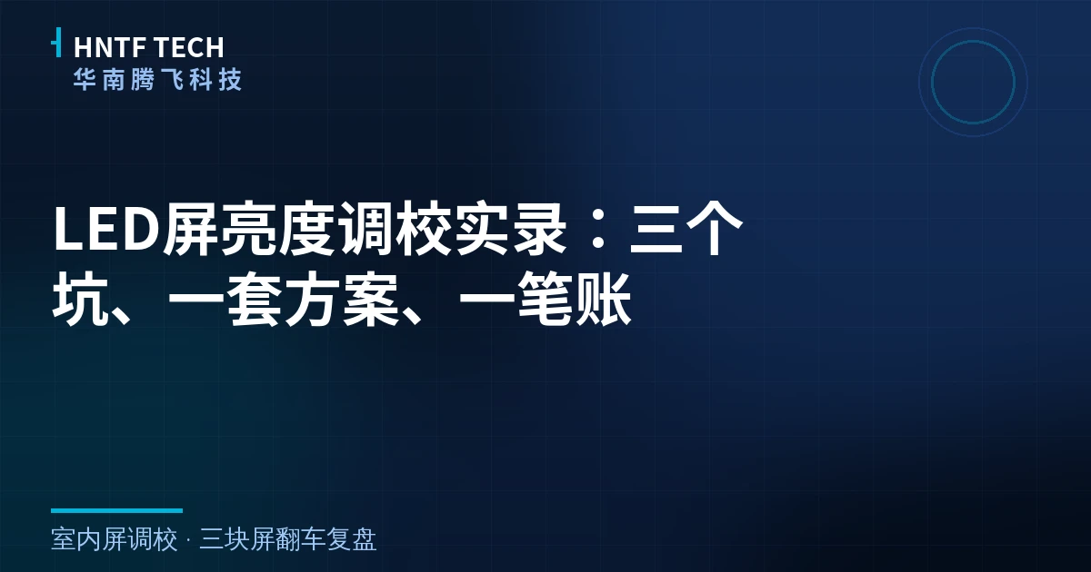 LED屏亮度不是越高越好，三个坑和成本账