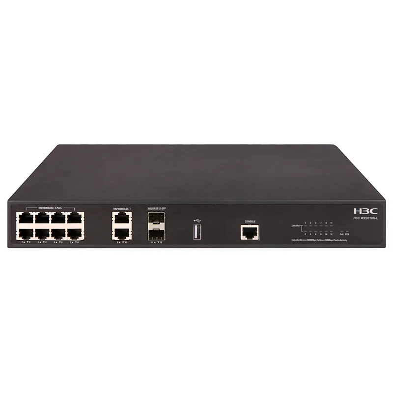 H3C WX3010H-L-PWR 10 *GE (8 *PoE+) + 2*SFP 企业级核心多业务无线控制器